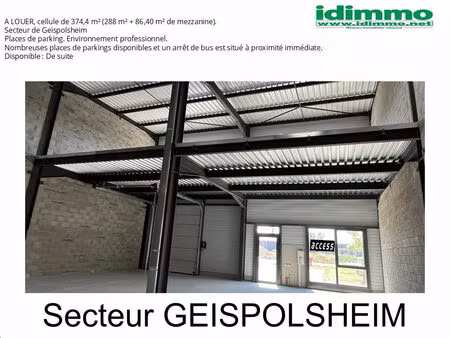 location commerce 374 m² à geispolsheim (67118)