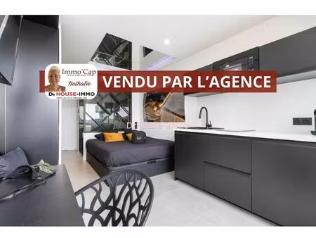immo'cap - au village naturiste - studio superbement renove - 16m2 - a vendre au calme sur