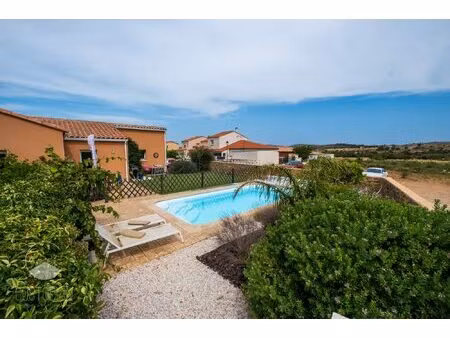 opoul périllos : jolie villa de plain pied t4 avec piscine au c