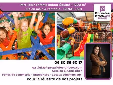 à vendre ! parc de loisirs indoor pour enfants - 1200 m² - genas (69)