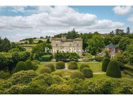 dominant la plaine du forez  à 20 min de saint-etienne  un château du 16e s.  ses...