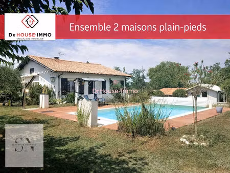 maisons plains pieds 109m2 et 57m2  jardin clos  piscine