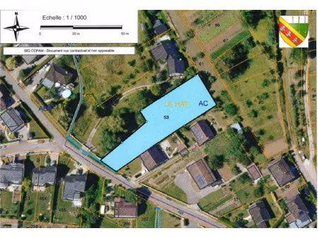 achat terrain 1 400m² montauville 54700