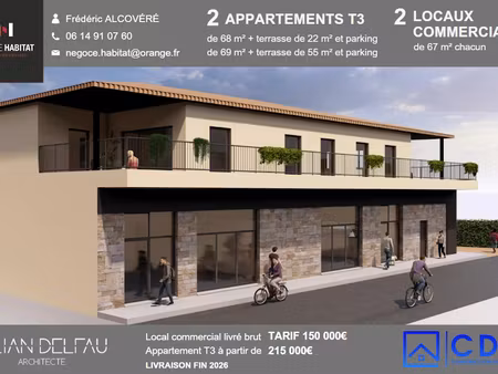 vente locaux professionnels 68.38 m² à lauret (34270)  150 000 €
