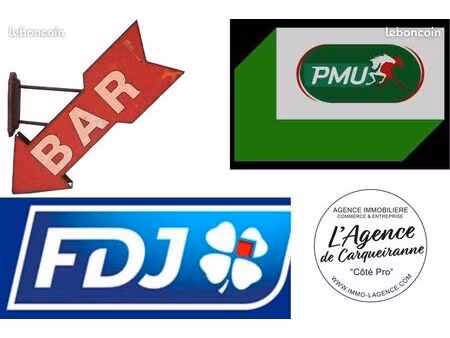 bar  fdj  fonds de commerce  pmu 105 m² brignoles
