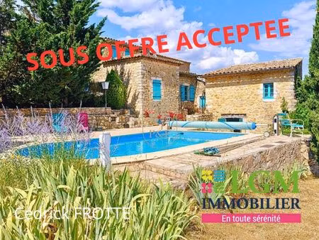 authentique bergerie en pierre au cœur de l’ardèche méridionale avec vue panoramique