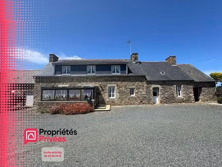corps de ferme en pierre à pleumeur-gautier   4 ch potentielles  dépendances   14 912 m²  