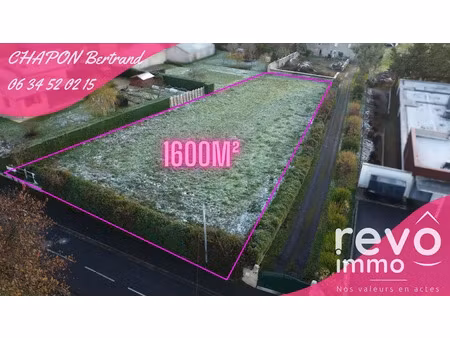 vente terrain 1600 m² à nueil-sur-layon (49560)  51 000 €