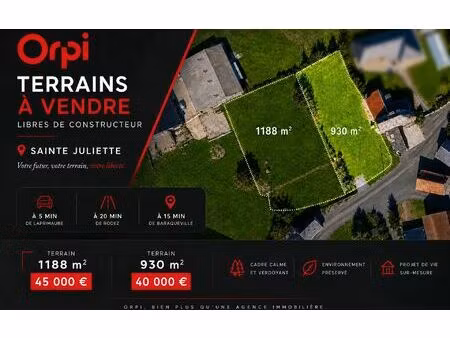 terrain sainte-juliette-sur-viaur m² t- à vendre  35 000 €