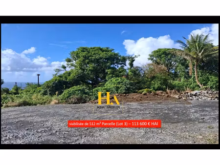 vente terrain 512 m² à sainte rose (97439)  113 600 €