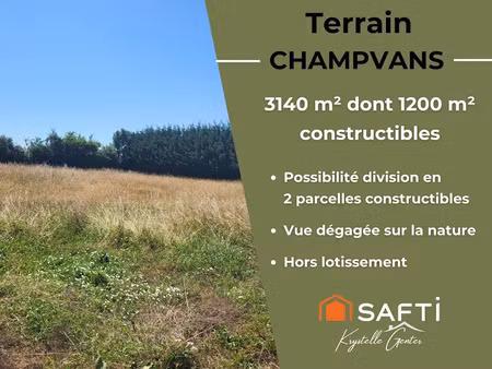 vente terrain 3140 m² à champvans (39100)  72 000 €
