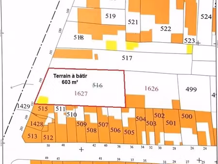 terrain à vendre 603 m² - saint-quentin (02) - 44 500€