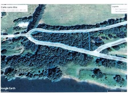 parcelle boisée vue sur lac