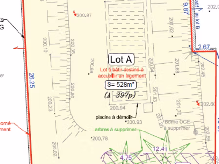 vente terrain 528 m² à marcilly-d'azergues (69380)  238 000 €
