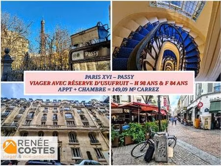 viager occupé - f86-h101 ans - paris (75016)