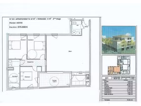 83300 draguignan 4 pièce(s) 97 m2