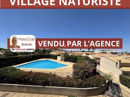 immo'cap nathalie vend au village naturiste residence port venus - studio de 23.65m2 habit