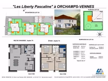 appartement 4 pièces 82 m²