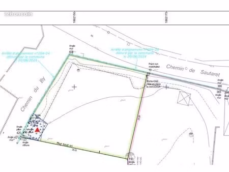 terrain à vendre 643m2