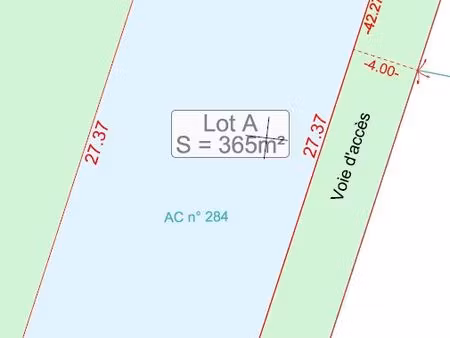 terrain 325 m² rouvres en multien