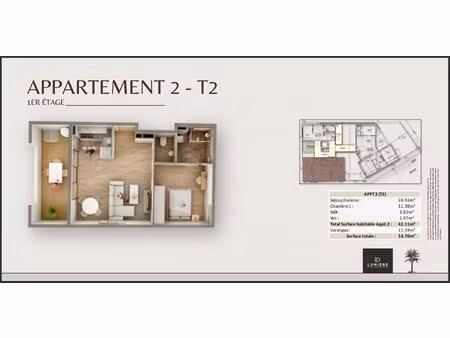 t2 avec varangue – idéal investissement à saint-denis