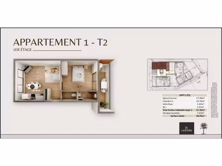 t2 avec terrasse et parking – secteur jardin de l’état à saint-denis