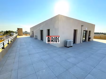 bureau neuf 81.54 m² + terrasse 200 m² en rooftop