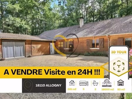 propriété d'exception de 245 m² habitables sur 1 6 hectare – allogny 18110