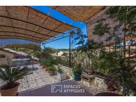 retour aux sources  maison de village avec terrasse et sa vue