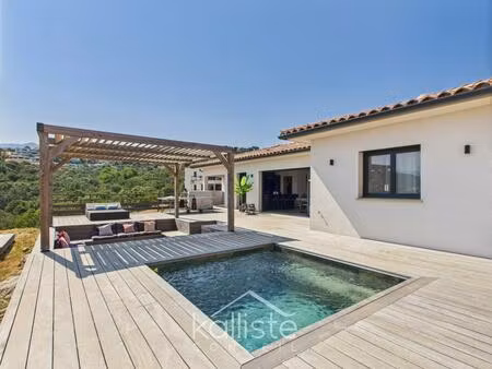 porticcio - villa contemporaine avec vue dégagée  piscine et t2 indépendant