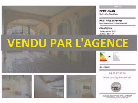 vente appartement 1 pièces 53m2 perpignan 66000 - - surface privée