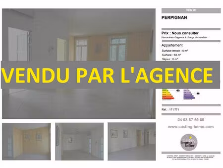 vente appartement 2 pièces 83m2 perpignan 66000 - - surface privée