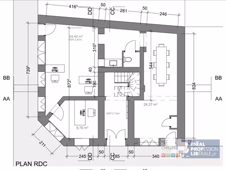 quartier simplon - local commercial de 67m2