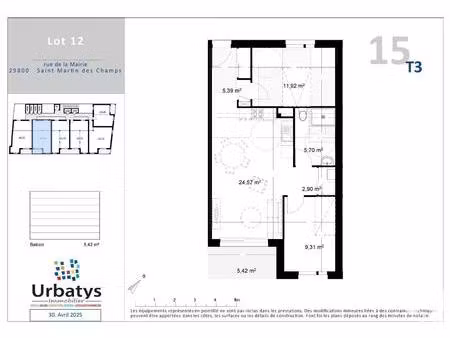 vente appartement 3 pièces