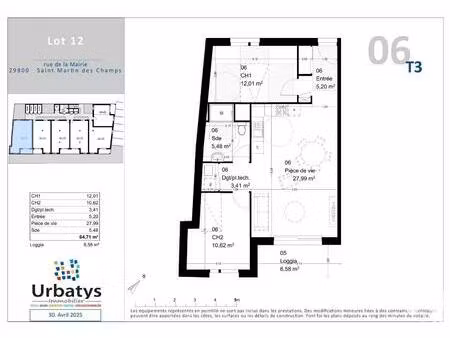 vente appartement 3 pièces