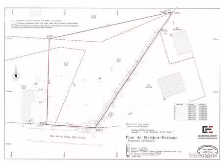 terrain 1840 m² hadol