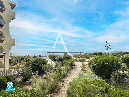 palavas-les-flots - studio 27 m2 - première ligne - terrasse - ascenseur - parking