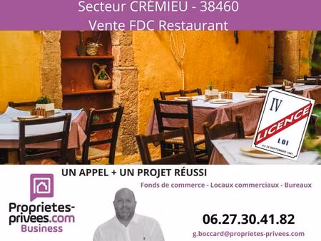 secteur crémieu - bar restaurant 200 m²
