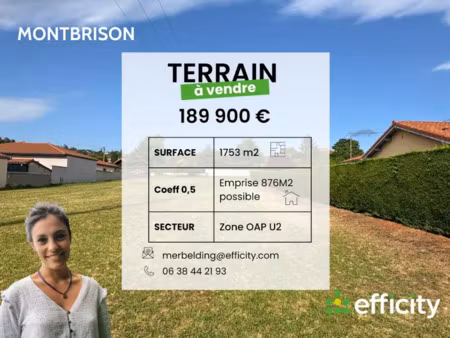 vente terrain 1753 m² à montbrison (42600)  189 900 €