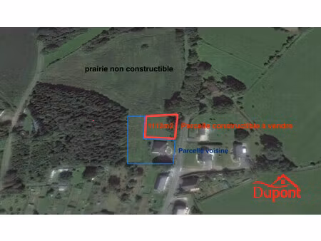 terrain contructible harcy 1112m2