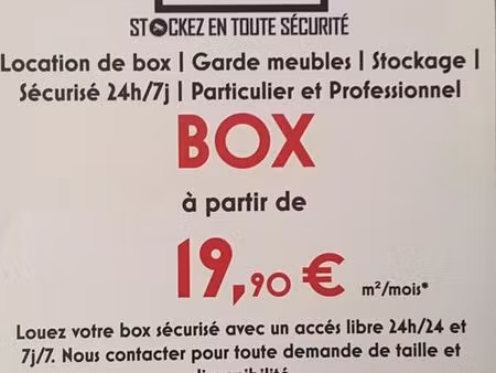 box /garde meuble sète*2 mois a-50%