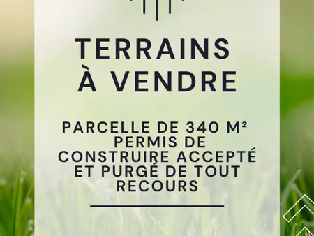 terrain constructible 340 m² avec permis purgé 13015 marseille