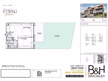 achat appartement 2 pièces 46m² dingsheim 67370