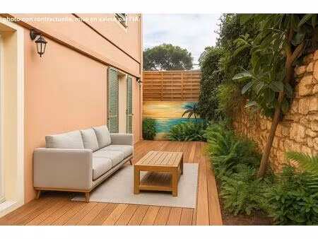 eze bord de mer - vente appartement 3/4 pièces avec jardin