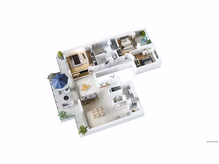 vente appartement 4 pièces  107.21m²  saint