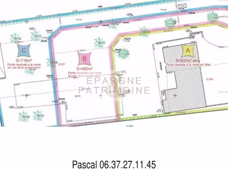 vente terrain 582 m² à satolas-et-bonce (38290)  125 000 €