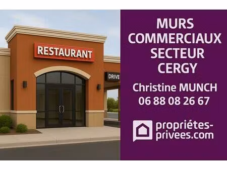 à vendre - murs commerciaux - cergy-pontoise - murs 370 m² / parcelle 1960m2
