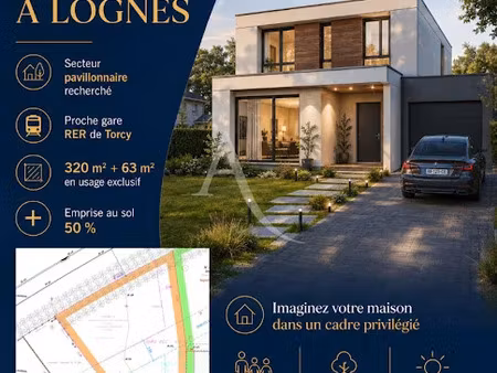 vente terrain 318 m² à lognes (77185)  260 000 €