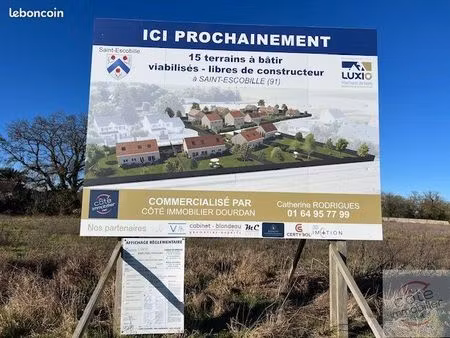 terrain 697 m² saint escobille