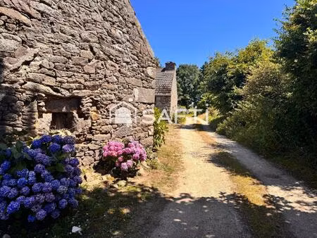 maison en pierre 2 chambres avec vie de plain-pied  un garage et dépendances à rénover